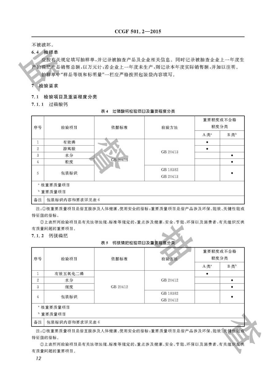 磷肥产品质量监督抽查实施规范